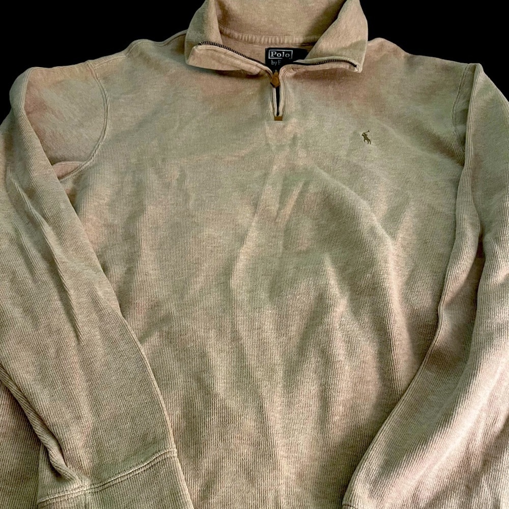 Polo Ralph Lauren Oatmeal 1/2 zip.  Men’s XL